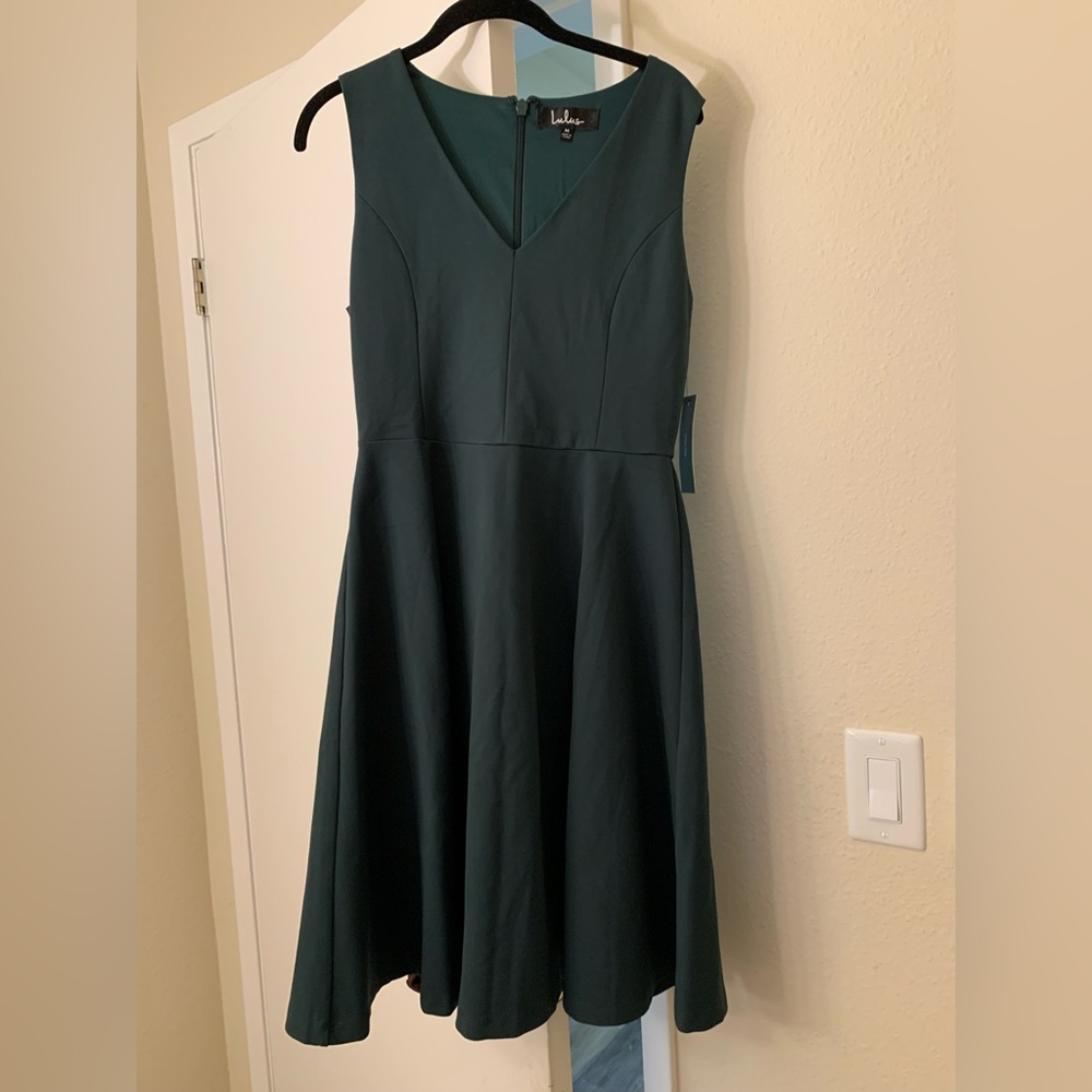 forest green dress from LULU’s